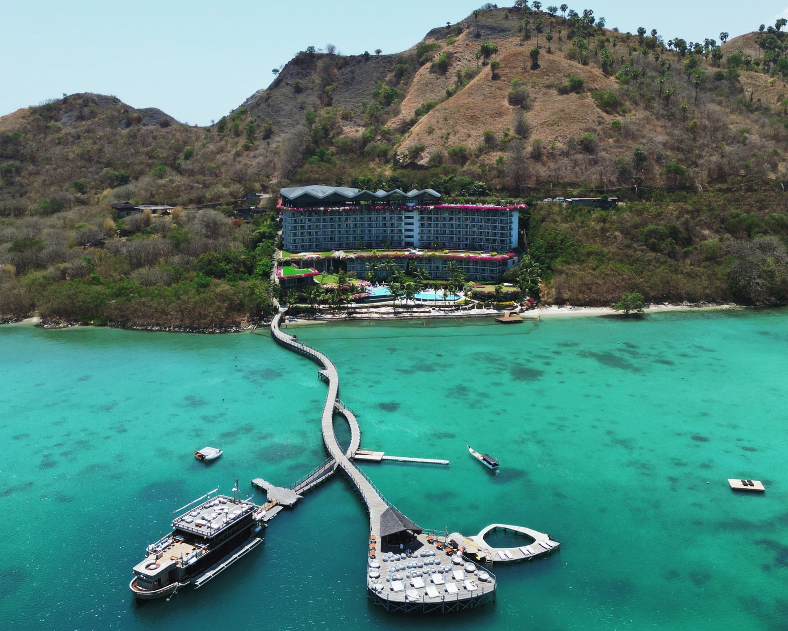 Aerial view of Ayana Komodo Waecicu Beach resort in Labuan Bajo