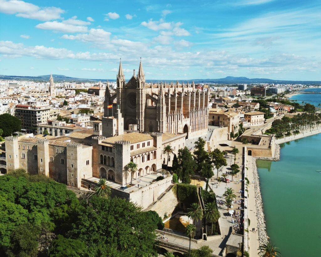 Aerial view of Palma de Mallorca and the Bay of Palma