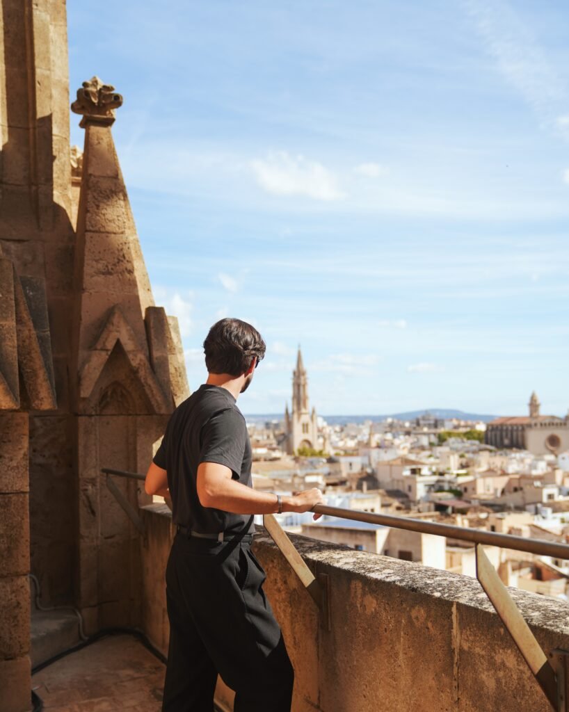 View from the rooftop terraces of La Seu Cathedral in Palma de Mallorca