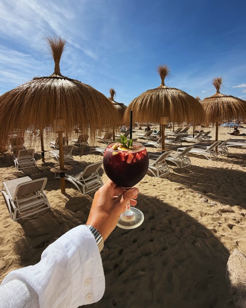 Sangria by the sea at Cala Major beach, Palma