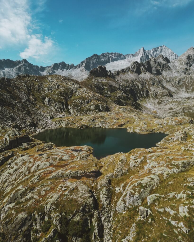 Lago Nero lake in Val Nambrone near Lefay Dolomiti