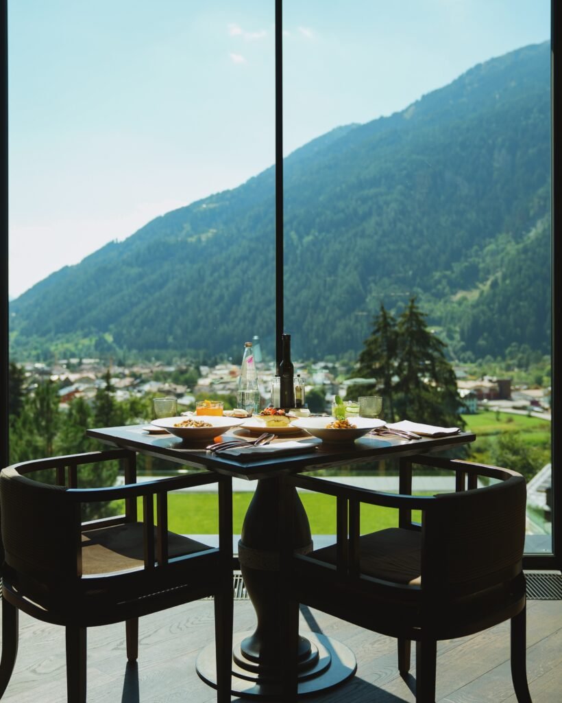 Lunch with a mountain view at Lefay Dolomiti